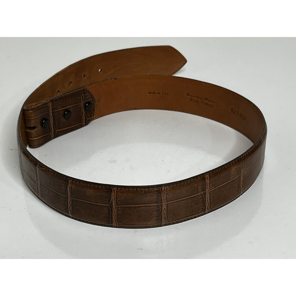 Hartnell Imported Alligator‎ Grain Calfskin Belt Add Your Own Buckle 31" USA